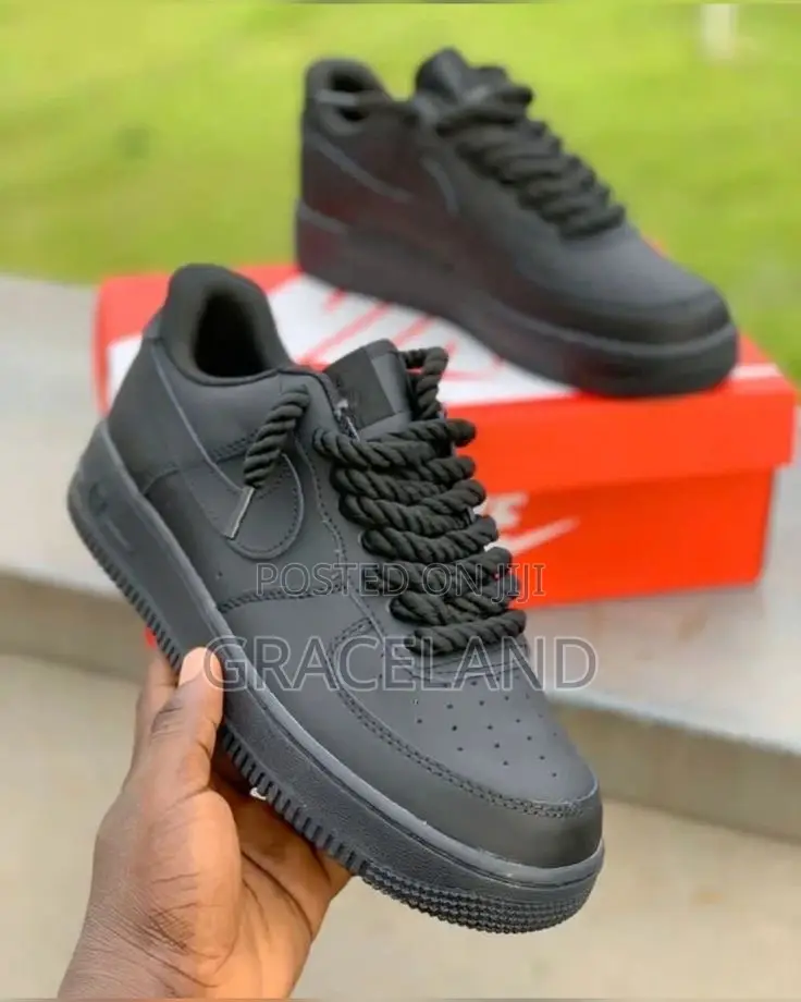 This Is Original Nike Black Air-Force With a Little Twist Available