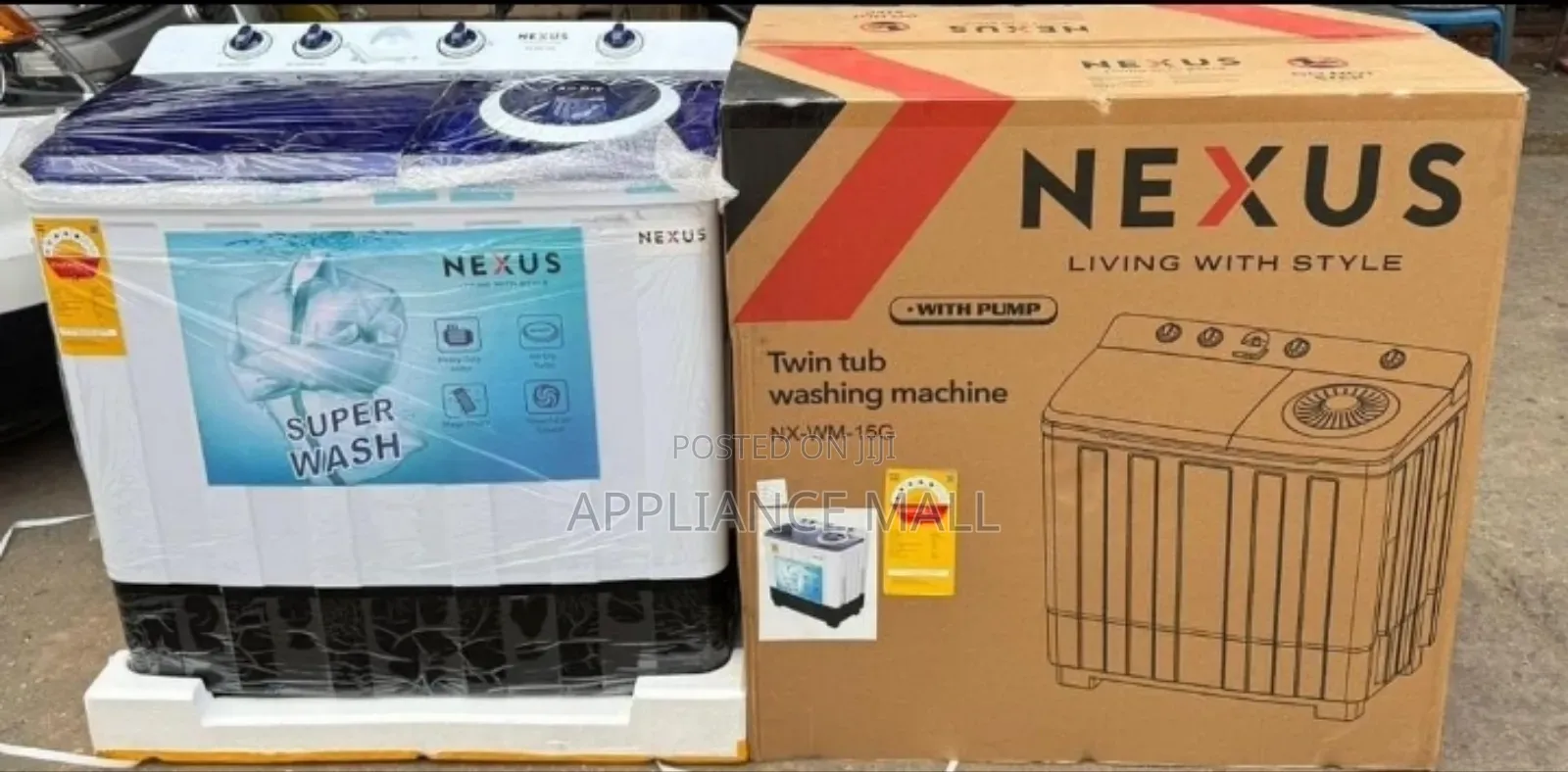 Nexus Washing Machine 15kg Semi Automatic