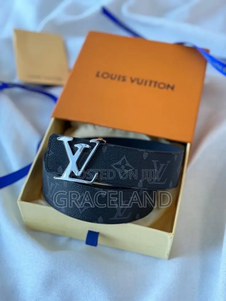 This Is Original Louis Vuitton Men Waist Belt Pure Leather Rocket