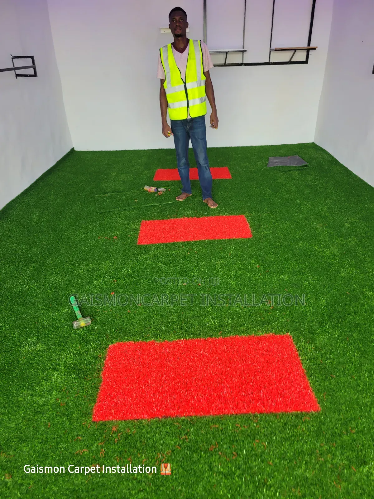 Bright Green Grass Artificial Carpet for Shops