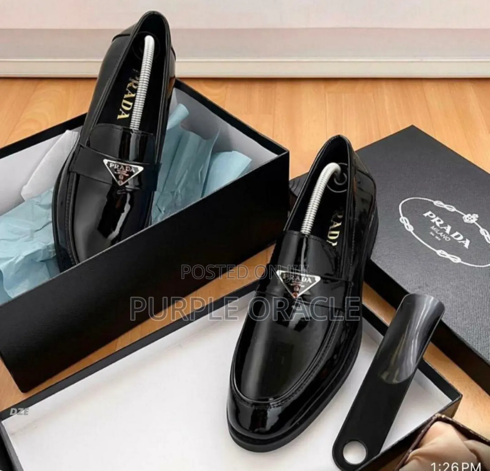 Prada Luxe Glossy Loafers