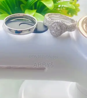 Three Set Cubic Zirconia 925 Sterling Silver Wedding Ring