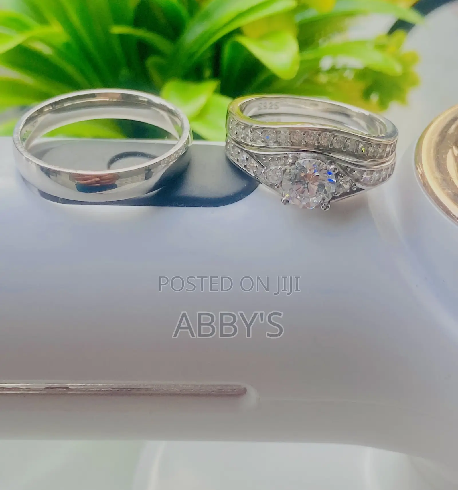 Luxury Ring For Couples 100% 925 Sterling Silver-3pcs