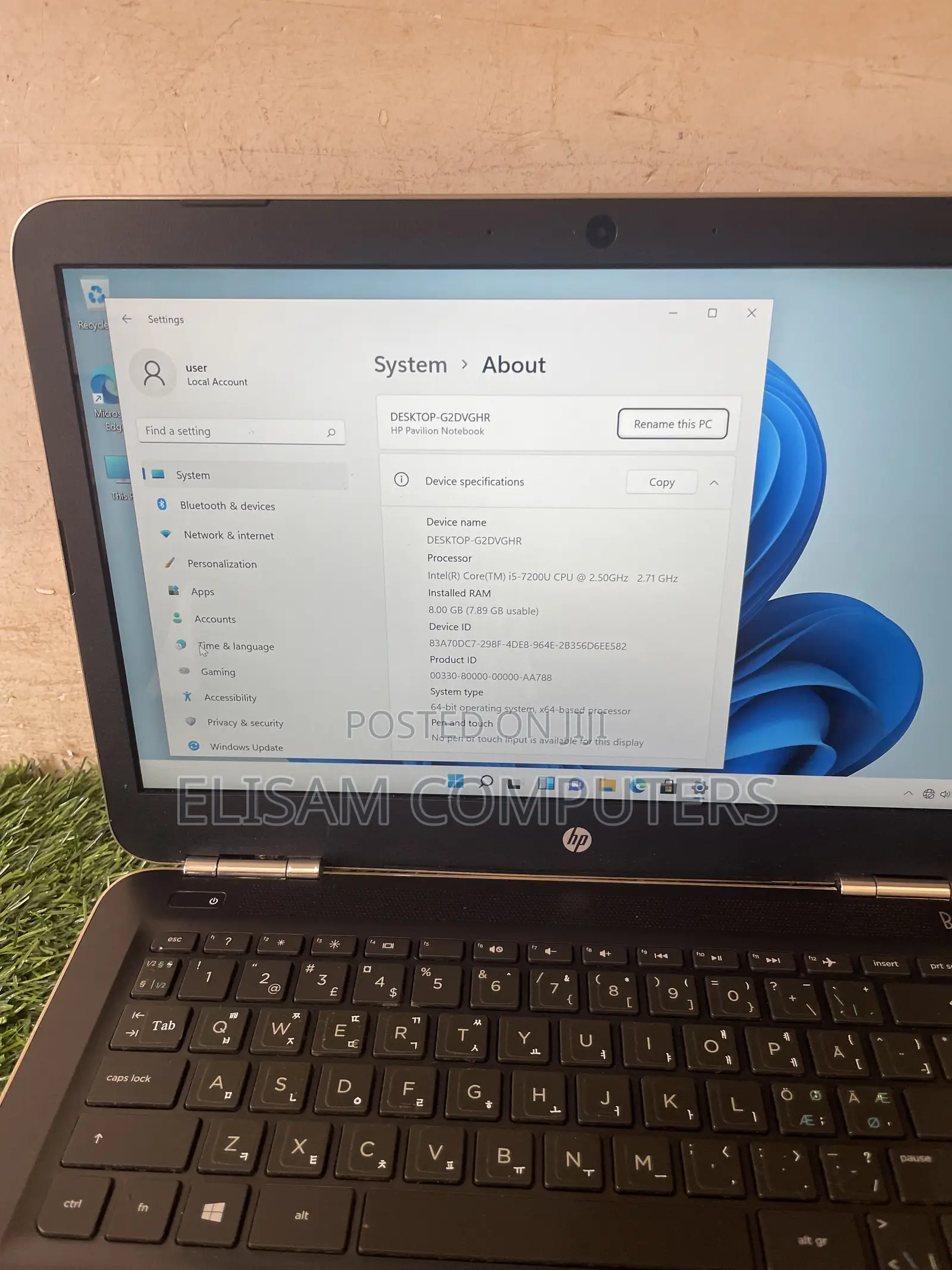 Laptop HP 8GB Intel Core i5 SSD 256GB
