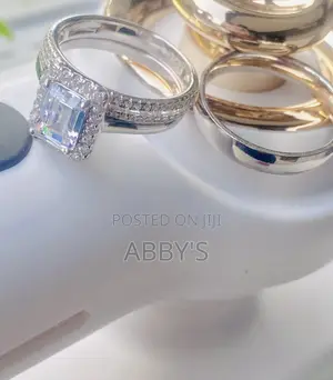 High Grade Three Set 925 Sterling Silver Wedding Rings