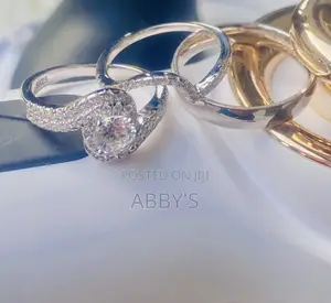 Exquisite 100% 925 Sterling Silver Zircon Wedding Ring