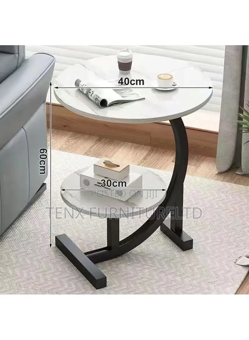 Side Table (2 Tier White and Black)Color