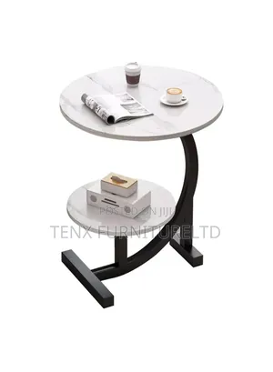 Side Table (2 Tier White and Black)Color