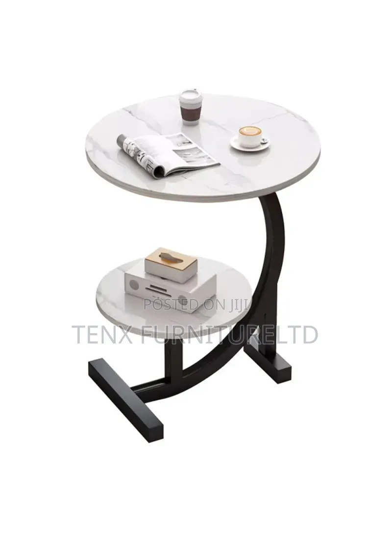 Side Table (2 Tier White and Black)Color
