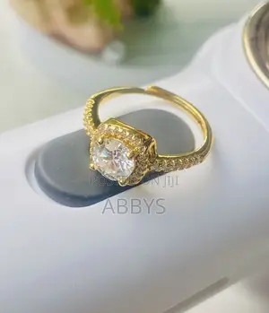 Adjustable 14 Carat Gold Plated Moissanite Proposal/ Engagement Ring