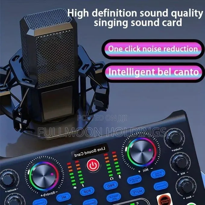 X60 Live Sound Card With 3 Microphone Input Podcast Recording