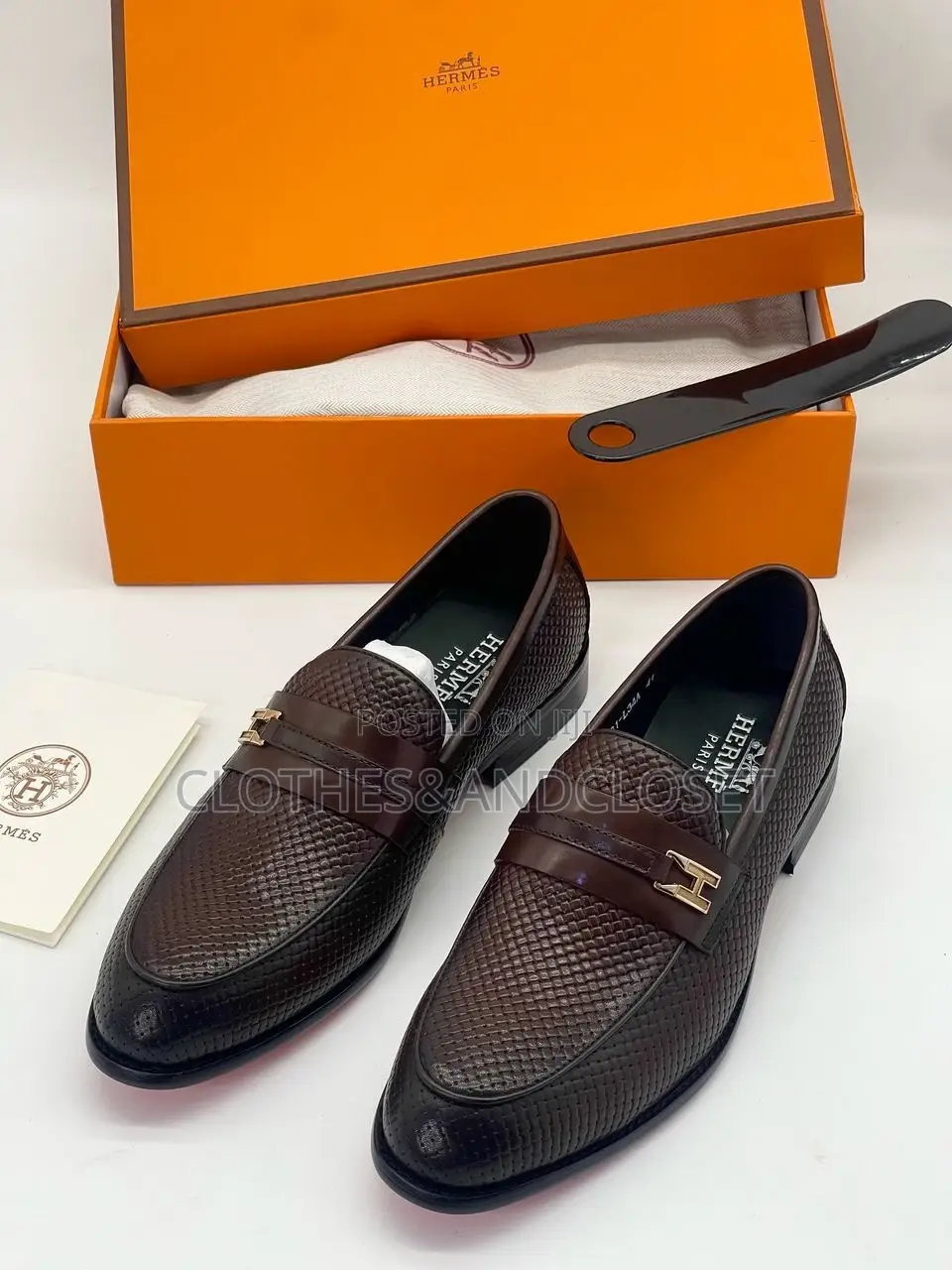 Hermès Paris Woven Loafers