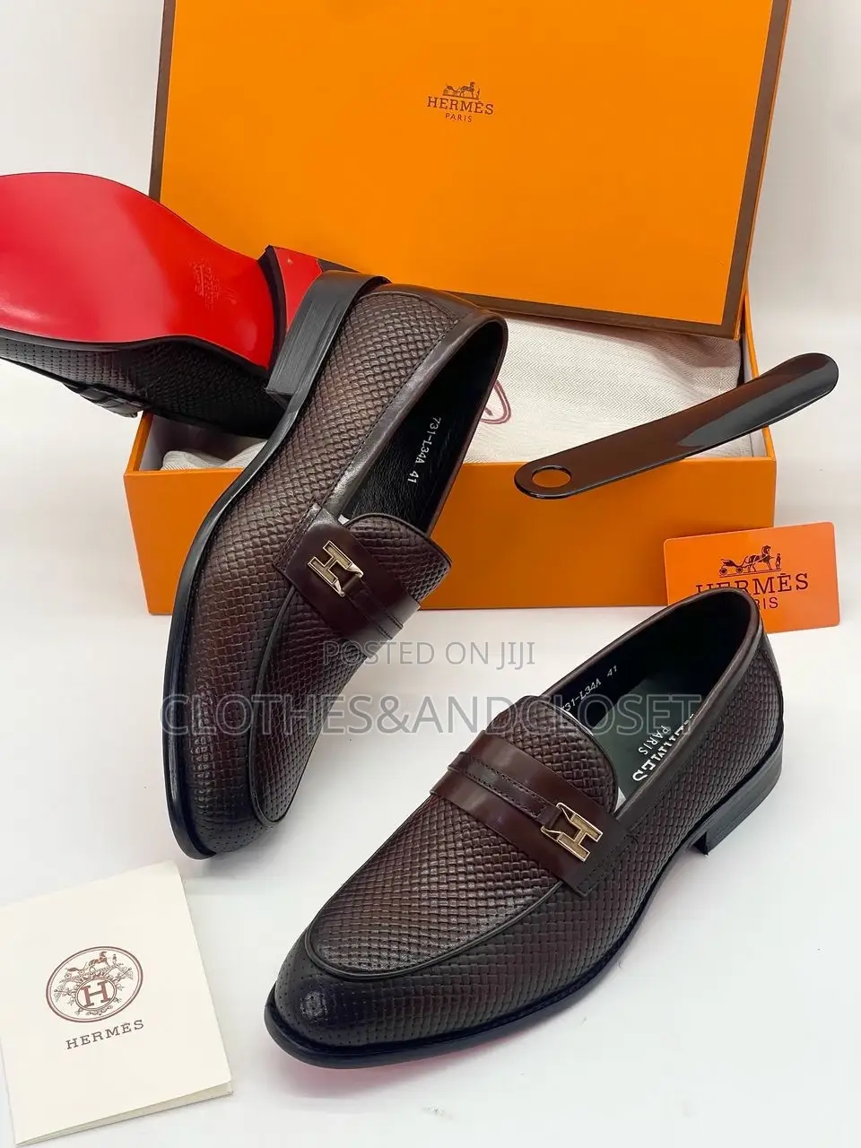 Hermès Paris Woven Loafers