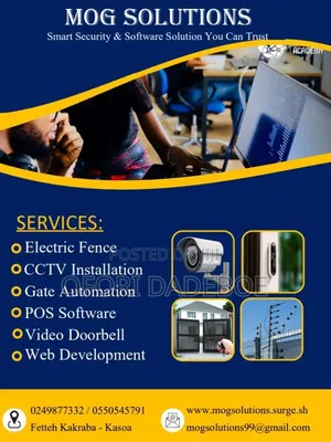 Installation of CCTV Camera, Electric Fence,Gate Motor,Video Intercom