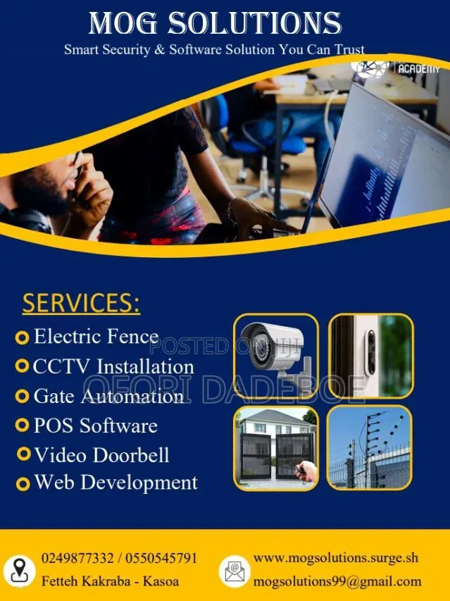Installation of CCTV Camera, Electric Fence,Gate Motor,Video Intercom