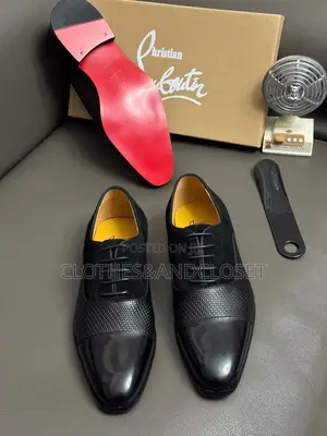 Black Leather and Suede Formal Dress Shoes