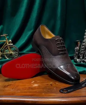 Brown Leather and Suede Oxford Shoes