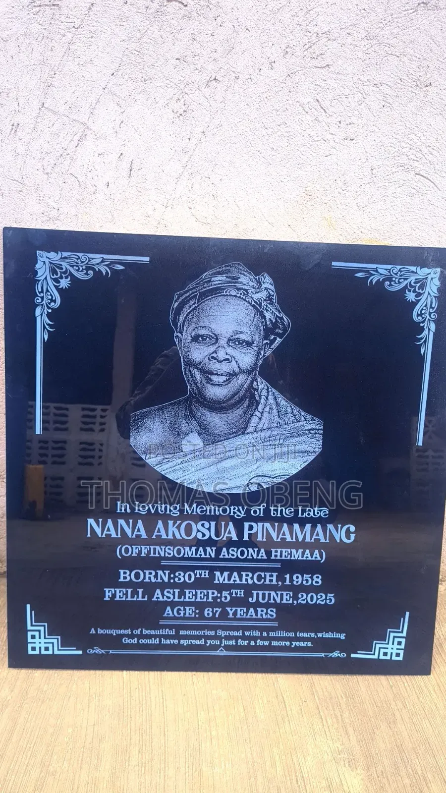 Head Stone Plaque