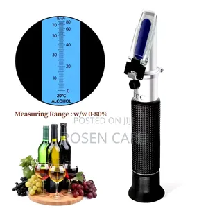 0-80% Alcohol Brix Liquor Refractometer Tester Device