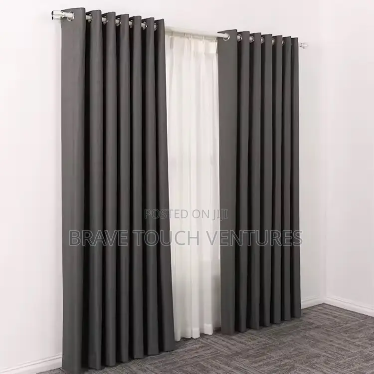 3 Piece Curtain 2 Blackout Curtain With 1 White Sheer Curtains