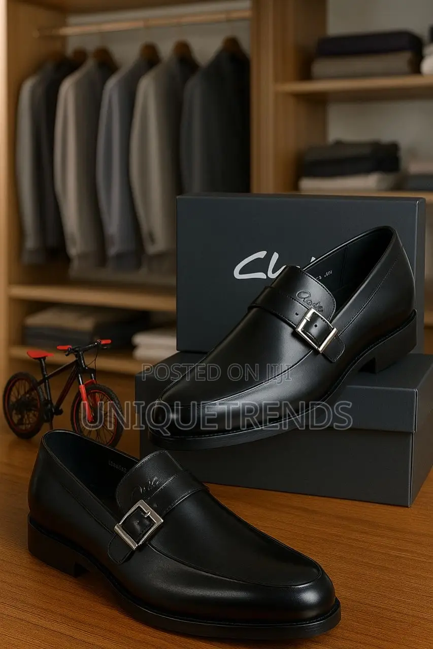 Clarks Executive Leather Loafers (Black Brown)