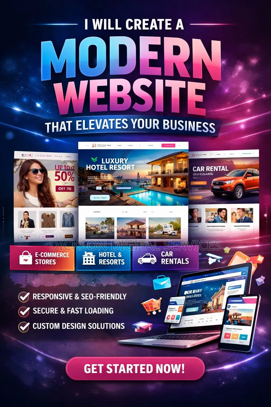 I Will Create a Modern Website That Elevates Your Business