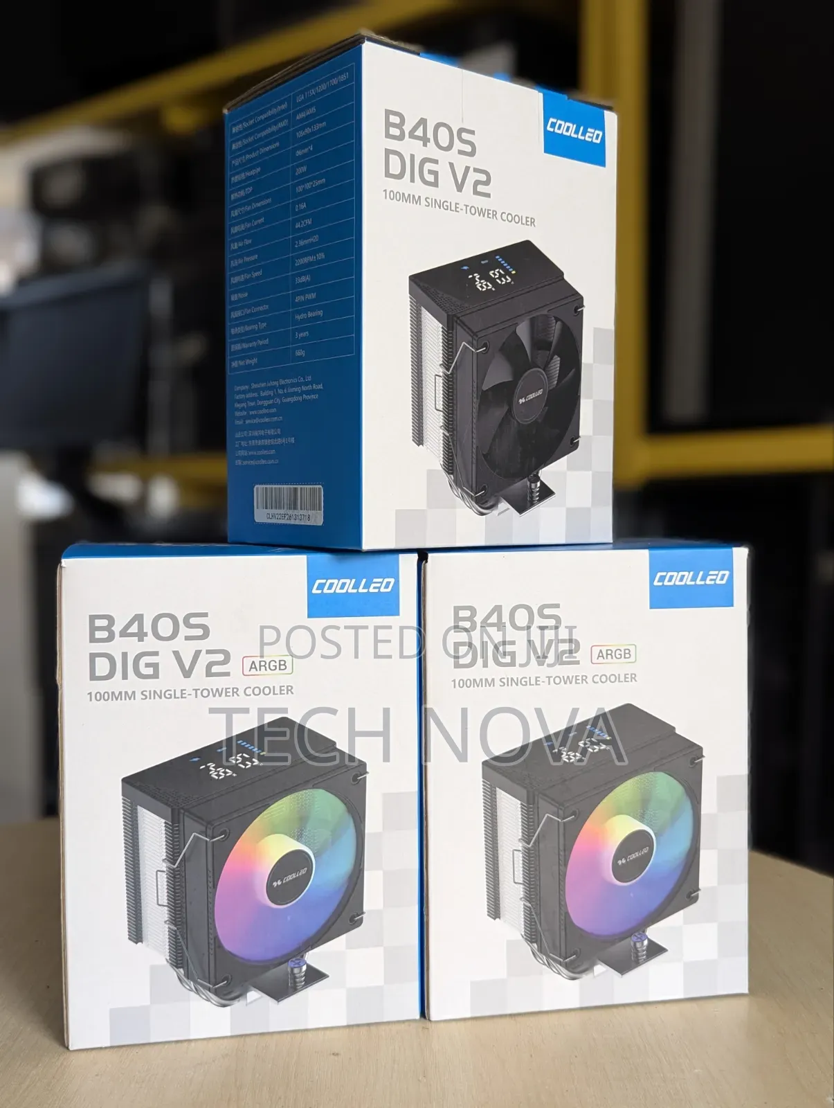 Coolleo B40s Dig V2 Argb Air Cooler for Intel and Amd