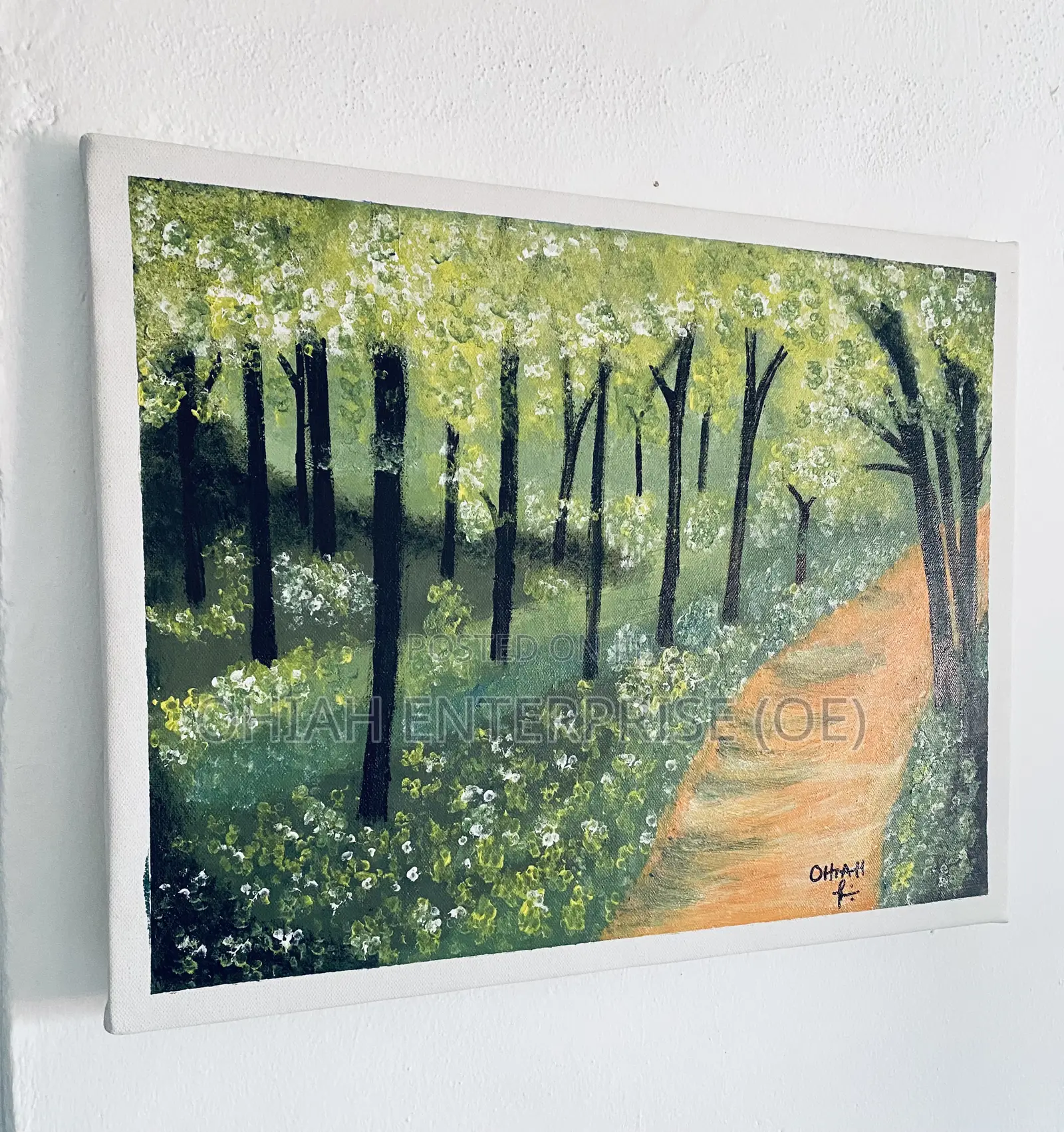 Beautiful Hand-Painted Landscape Art.