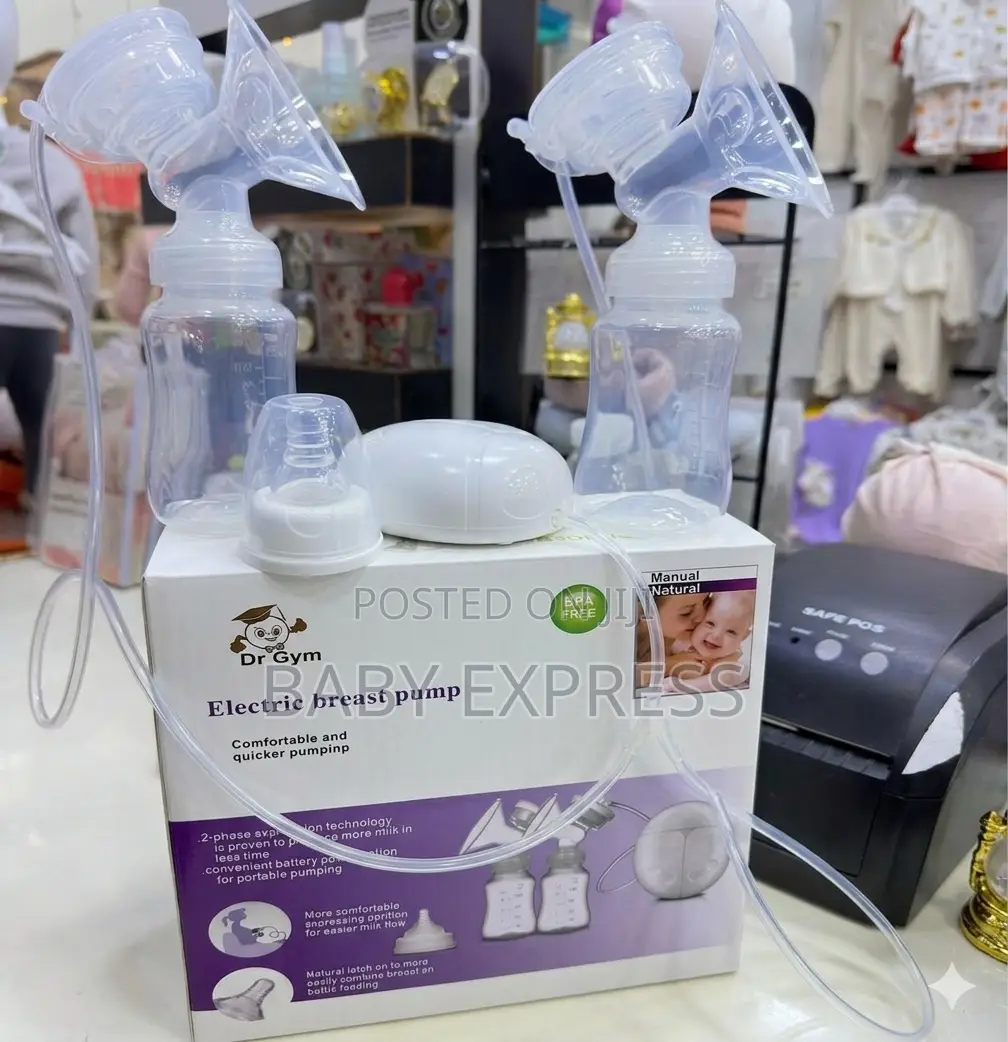 Double Electric Breast Pump With Bottle Lids – Easy Use Clean