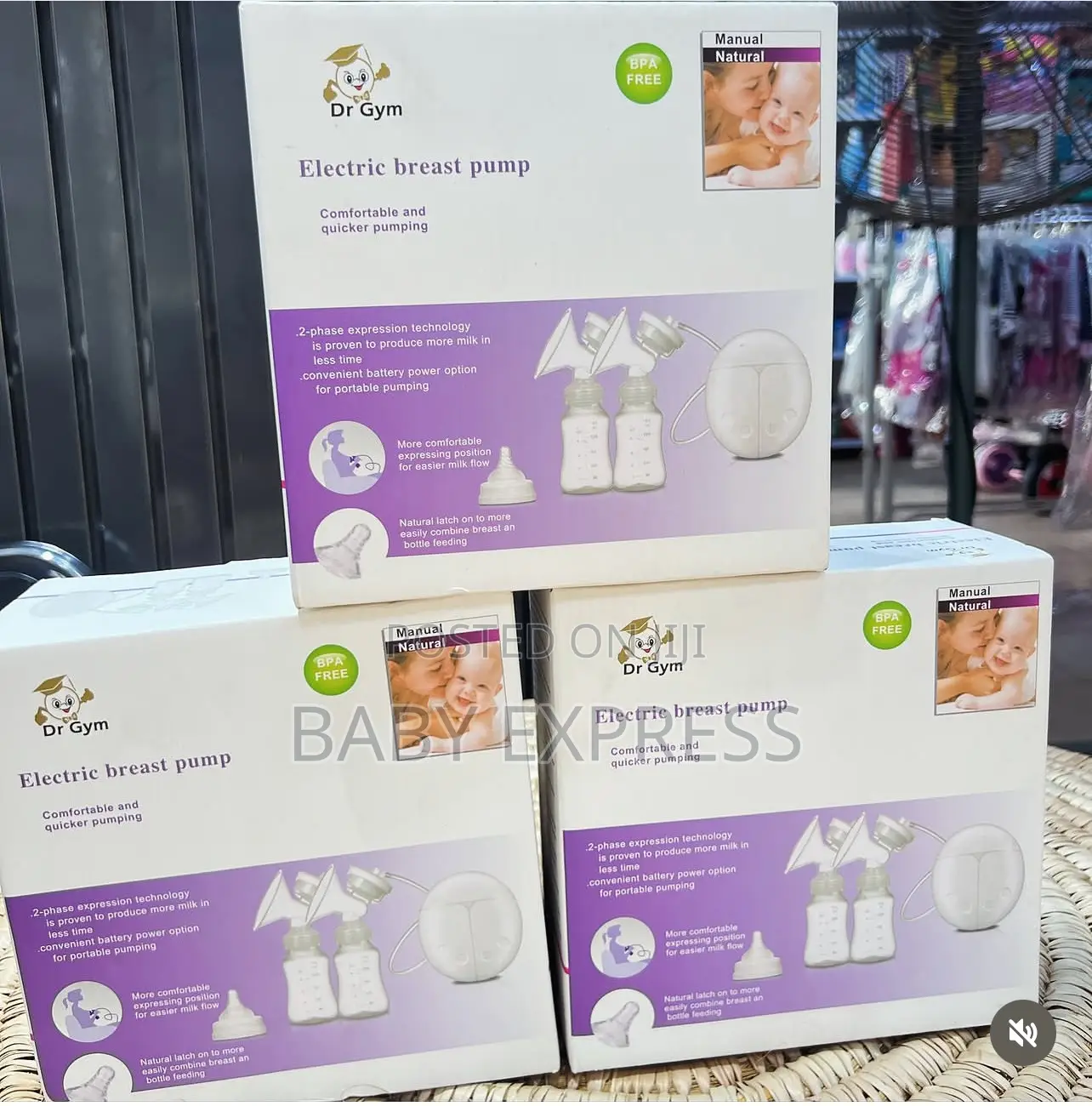 Double Electric Breast Pump With Bottle Lids – Easy Use Clean