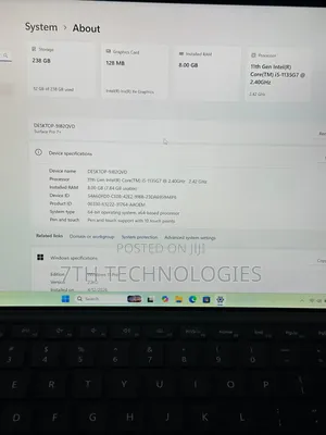 Laptop Microsoft Surface Pro 7+ 8GB Intel Core i5 SSD 256GB