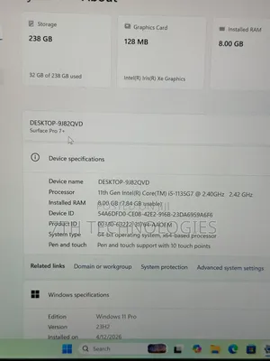 Laptop Microsoft Surface Pro 7+ 8GB Intel Core i5 SSD 256GB