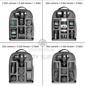 12w Solar Power Outdoor Portable Camera Laptop Backpack Bag (Black)