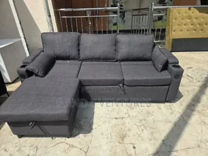 3-Piece Leather L-Shape Sofa Set- Uk