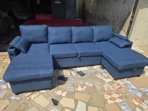 3-Piece Leather L-Shape Sofa Set- Uk