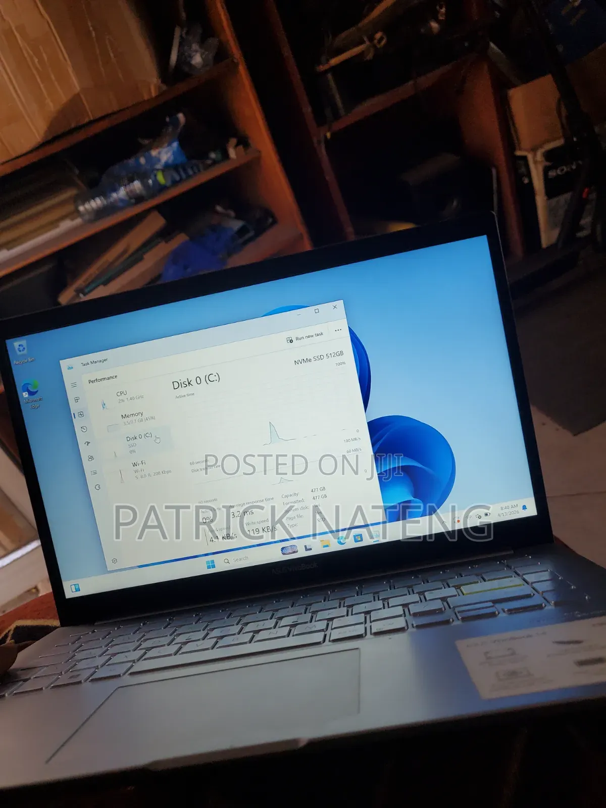 Laptop Asus VivoBook S14 S410UA 8GB Intel Core i7 SSD 512GB