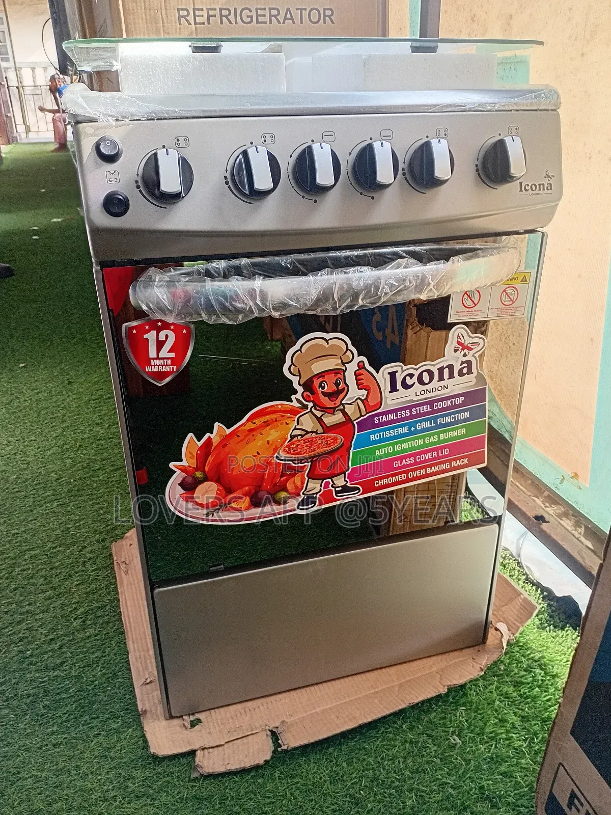 Icona London Stainless Steel Cooktop Gas Oven