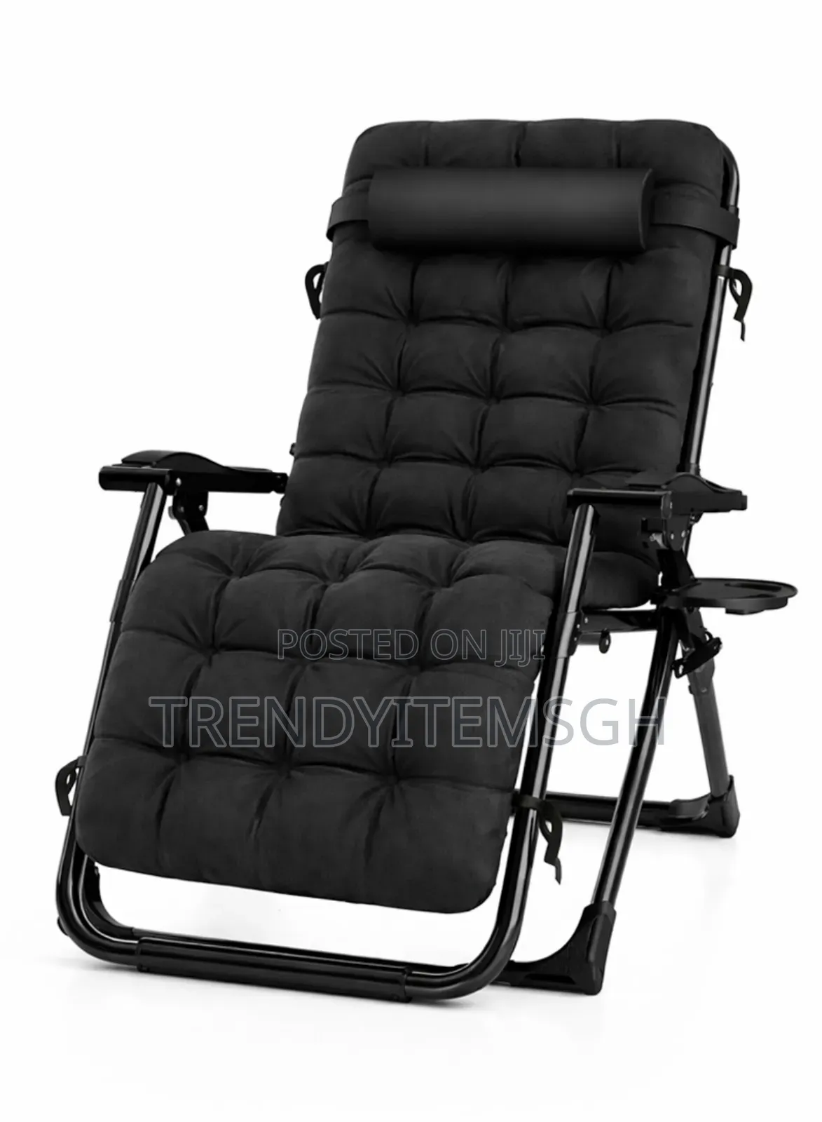 72cm /28" Portable Folding Lawn Recliner Comfy Stable Garden Chairs