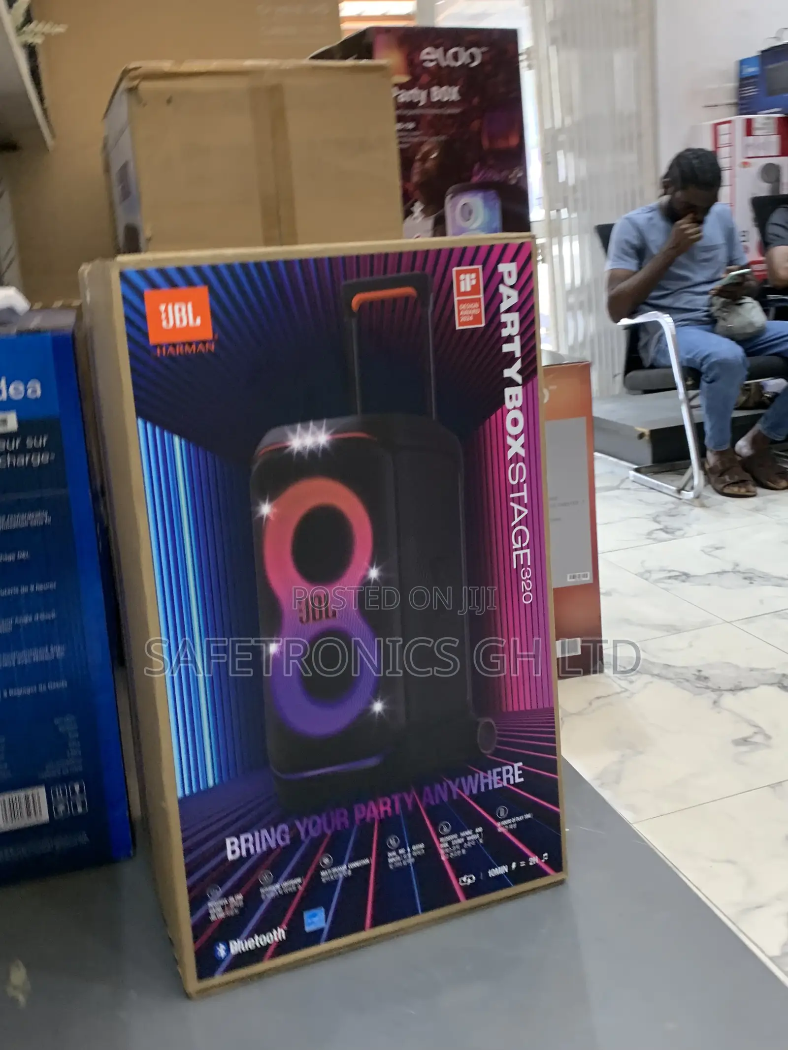 Text/Call for JBL Partybox 240w Stage 320 Is a Portable Party Speaker