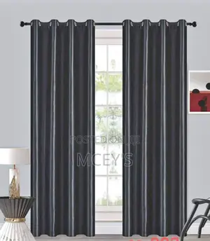 Gray Curtains 2 in 1 Blackout
