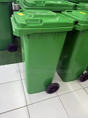 120l Dustbin Green Flat Top