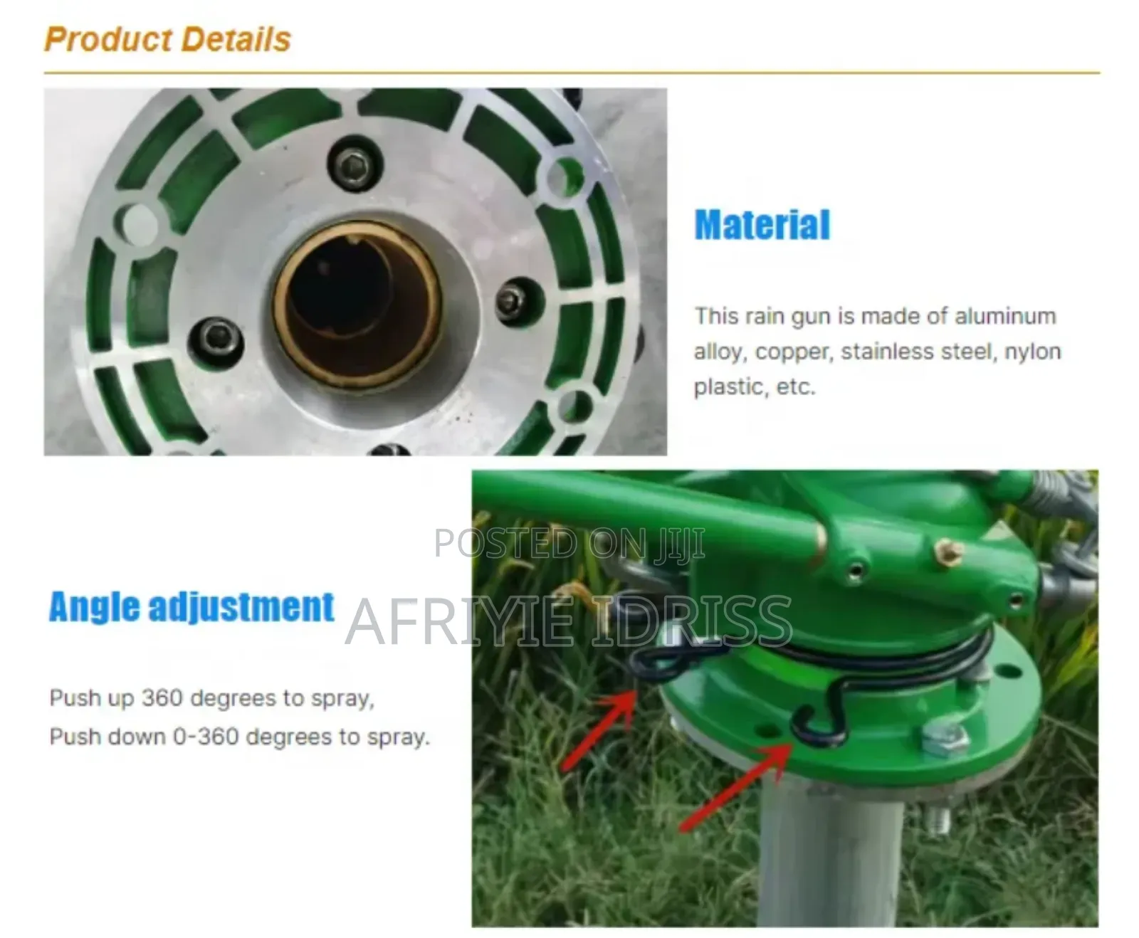 Long Range Shoot Irrigation Sprinkler