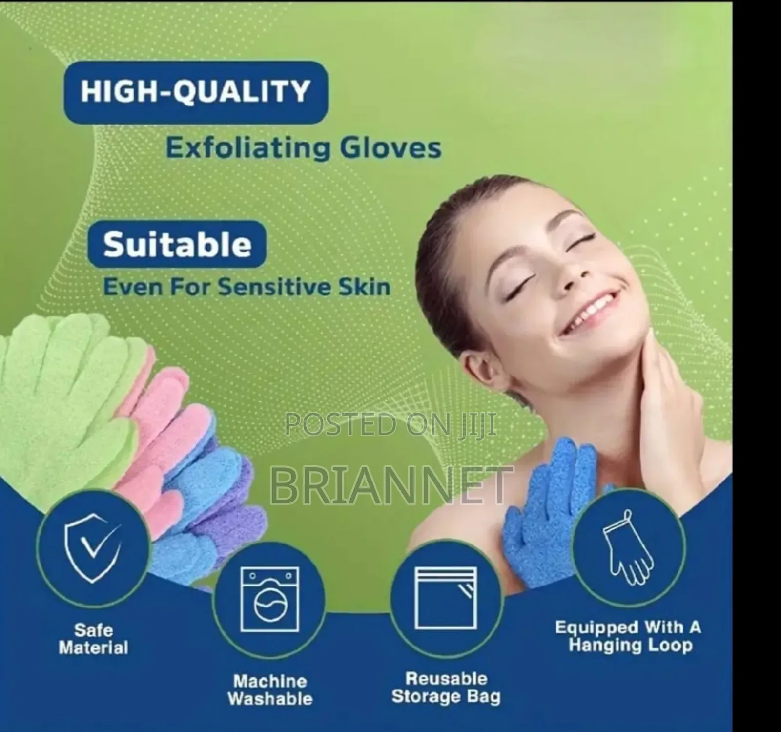 Exfoliating Bath Gloves – Deep Cleansing Spa Body Scrubber Smooth Skin