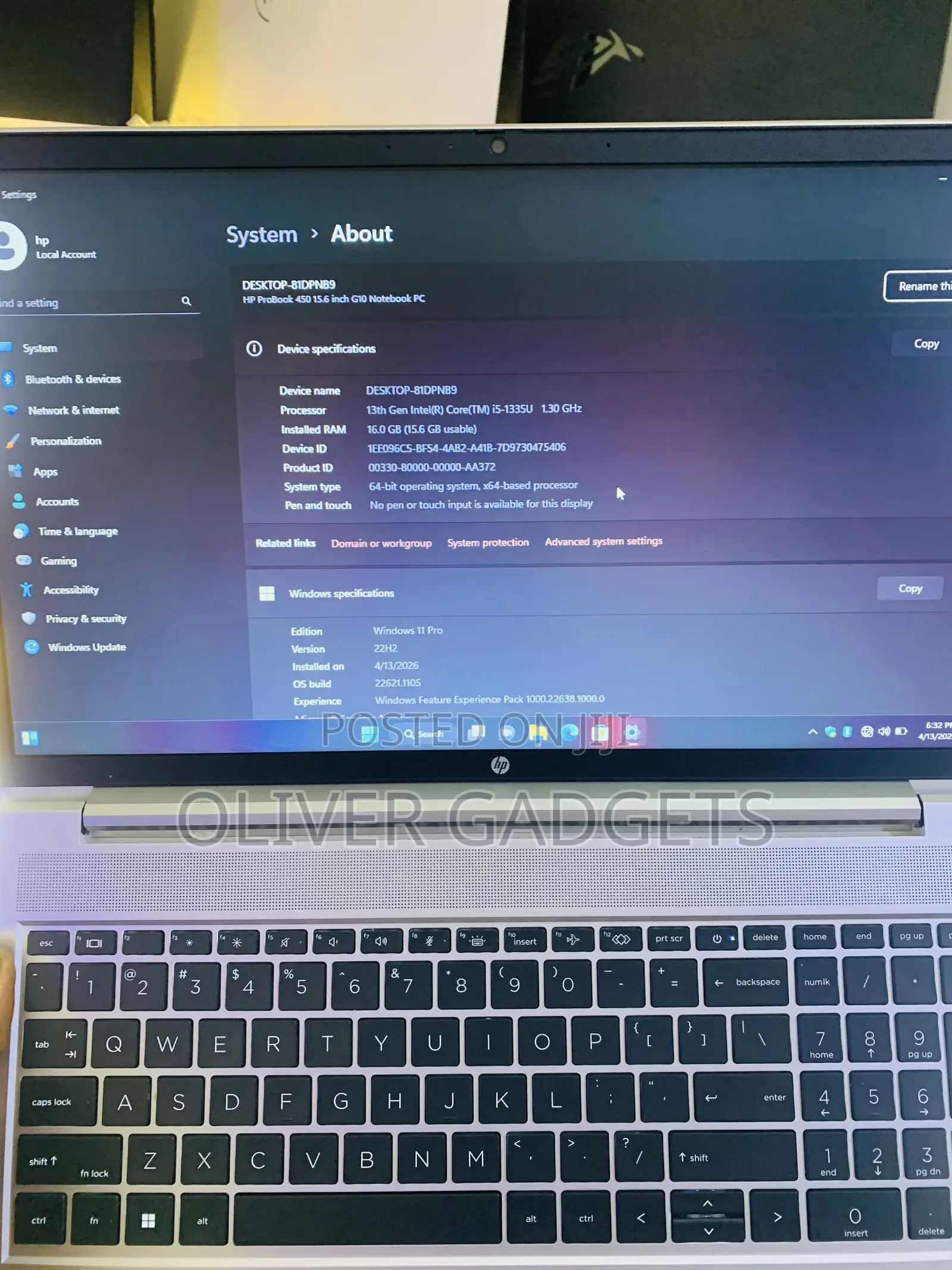 Laptop HP ProBook 450 G8 16GB Intel Core i5 SSD 512GB