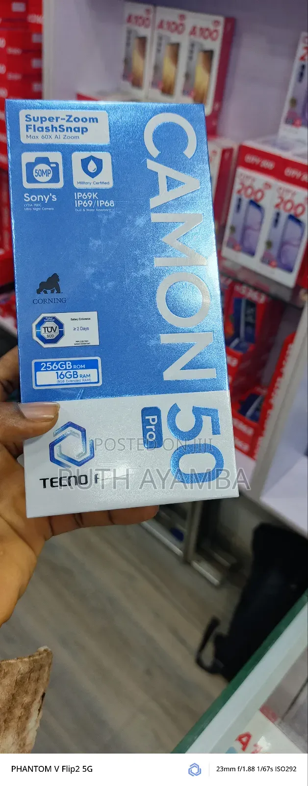 New Tecno Camon 50 Pro 256 GB Blue