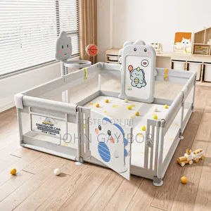 180*200cm Quality Baby Playpen With Plastic Door +Balls+Pull Ring+Bag