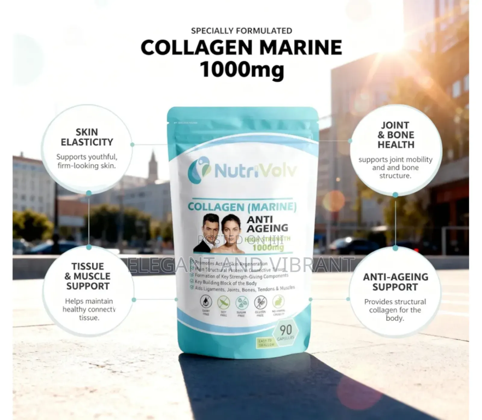 Collagen Marine (1000mg) Skin , Anti Ageing, Tissue, Joints, Muscles