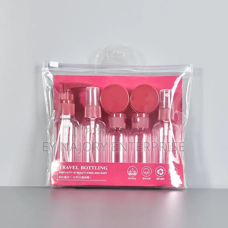 7pcs Travel Bottle Set for Skincare Toiletries-Refillable Leakproof