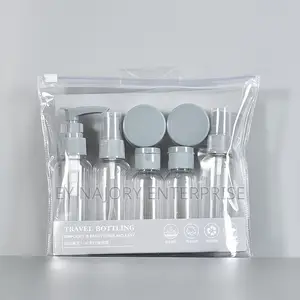 7pcs Travel Bottle Set for Skincare Toiletries-Refillable Leakproof