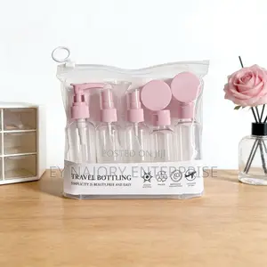 7pcs Travel Bottle Set for Skincare Toiletries-Refillable Leakproof